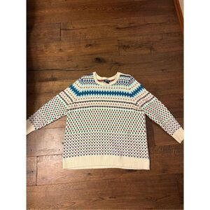 Lands End fair isle Nordic sweater 1X